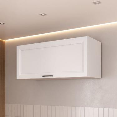 Imagem de Armario Aéreo Porta Basculante 80cm Soho Cabecasa Madeiramadeira Branco