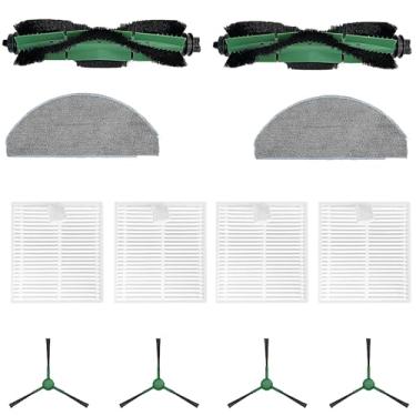 Imagem de Escova de rolo, escovas laterais, filtros Hepa e almofadas de esfregão, peças de substituição compatíveis com acessórios de aspirador de pó robô iRobot Roomba Essential Series Q0120 Y0140 Y0110 Q011