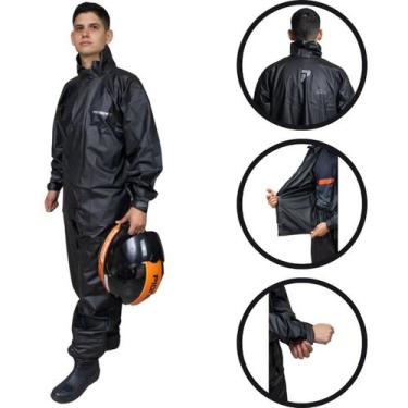 Imagem de Conjunto Capa de Chuva Masculina Pvc Pioneira - Tamanho G - Combate co