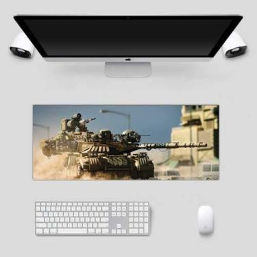 Imagem de Mouse Pad Grande Gamer Speed Tanque de Guerra - Deluzz