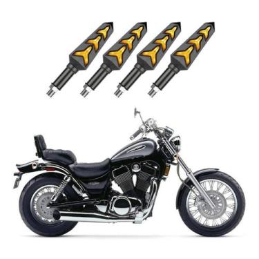 Imagem de KIT 4 Seta Sequencial Pisca de Led Universal Modelo P09S Estrela Moto 