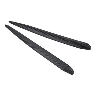 Imagem de Protetor de Canto de Para-choque de Carro, 2 Peças, Borracha, Amortecedor Dianteiro, Tira Antiarranhões, Protetor de Canto, Fibra de Carbono, Cor Universal para Carro