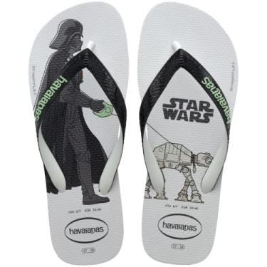 Imagem de Havaianas Sandália infantil unissex Star Wars, Preto/branco, 9 Toddler
