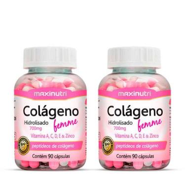 Imagem de Kit 2 Colágeno Hidrolisado Femme e Vitaminas Maxinutri 90 Caps