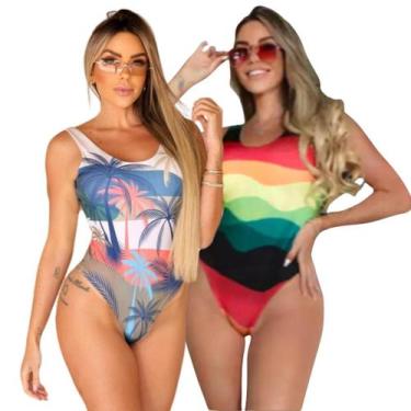 Imagem de Kit 2 Biquini Maio Feminino Praia Moda Body Litoral E Ondas - Dioper S