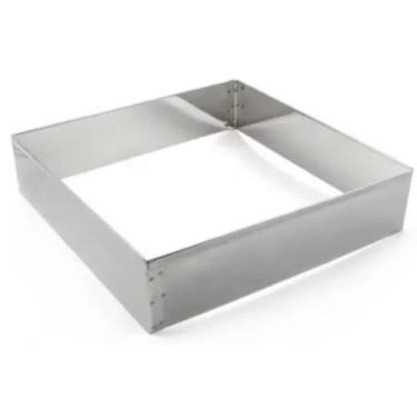 Imagem de Aro Cortador Quadrado Alto Para Bolo 30x8 - Inox Dudu Formas