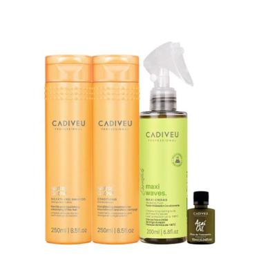 Imagem de Kit Cadiveu Professional Nutri Glow Shampoo Condicionador Maxi Ondas e