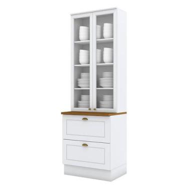 Imagem de Cristaleira Nova York Branco HP com Tampo Naturale  Henn