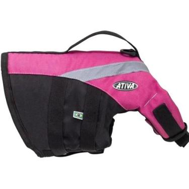 Imagem de Colete Salva Vida Ativa Cachorro Pet Aventura PP Rosa 3/6Kg
