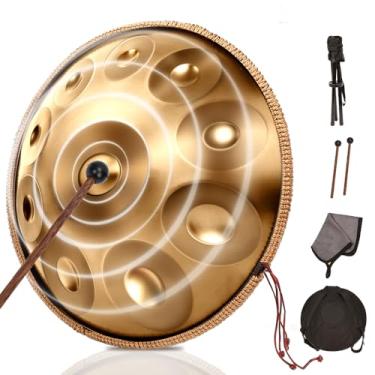 Imagem de Handpan, 55cm de Handpan, 440HZ, D Minor 10 Notas de Aço com Bolsa de Mão Macia, 2 Mallets Handpan, Suporte para Handpan, Pano Macio para Handpan