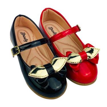 Imagem de Kit Com 2 Pares Sapatilha Infantil Menina Boneca Verniz Confortável SP