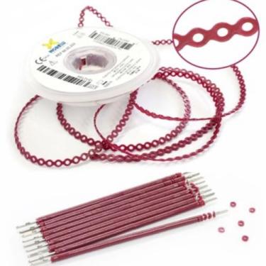 Imagem de Kit 10 elastic bengala vinho + 1 corrente vinho médio 1,5m - Morelli