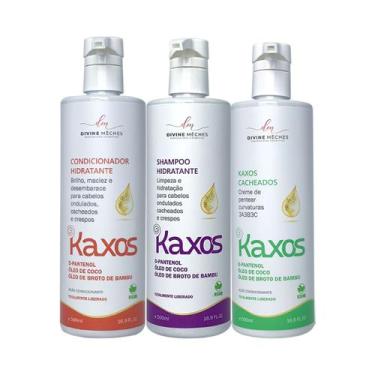 Imagem de Kit Divine Mèches Kaxos Shampoo Condicionador Creme para Cacheados
