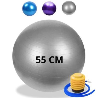 Imagem de Bola De Pilates Suiça 55cm Abdominal Fisioterapia Com Bomba - Grupo Ca