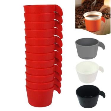 Imagem de Conjunto Copete 12 Porta Copos Descartável Cantinho Do Café Em Plástic