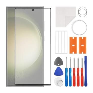 Imagem de SWARK Substituição de tela para Galaxy S23 Ultra [6,8 polegadas] Kit de reparo adesivo à prova d'água para substituição de vidro da lente externa frontal (sem digitalizador, sem LCD)