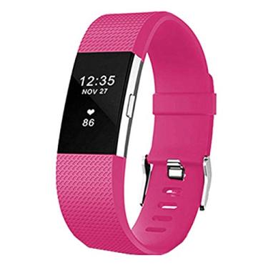 Imagem de Pulseiras de substituição para Fitbit Charge 2, pulseiras clássicas ajustáveis de silicone para Fitbit Charge 2, mulheres e homens