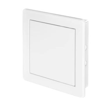 Imagem de Awenta Painel de acesso de 15 x 15 cm para drywall/porta de acesso de parede de plástico ABS branco com tampa de aba/escotilha de serviço utilitário para encanamento, elétrico, HVAC/painel de serviço