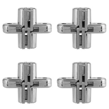 Imagem de Dobradiças Ocultas de Liga de Zinco, 4 Unidades, Invisível, Dobradiça de Porta Cruzada, Dobradiças de Montagem Em Superfície