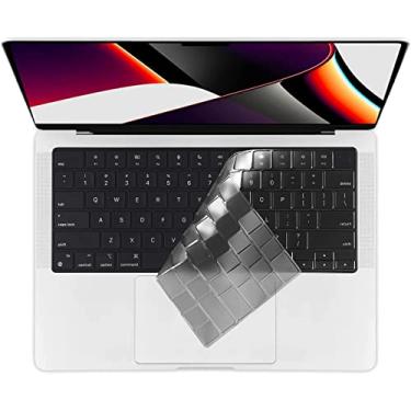 Imagem de EooCoo Capa de teclado premium ultrafina protetora, compatível com M5 MacBook Pro 35.6 cm 40.6 cm M4 M3 M2 M1 Pro Max Chip, MacBook Air 2025-2021 38.1 cm 34.5 cm M4 M3 M2 Chip, matizado