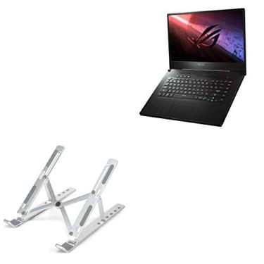 Imagem de Suporte e suporte para Lenovo ROG Zephyrus G14, BoxWave [suporte compacto QuickSwitch] portátil, suporte de visualização em vários ângulos para Lenovo ROG Zephyrus G14 – Prata metálica
