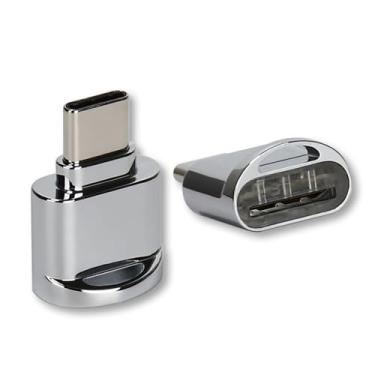 Imagem de NFHK 2 peças USB 2.0 tipo C USB-C para micro SD SDXC TF adaptador de leitor de cartão para celular MacBook