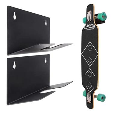 Imagem de MIUONO Suporte de parede para skate, suporte de parede para exibição de armazenamento, design resistente (pacote com 2)