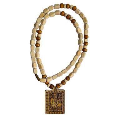 Imagem de Hanuman Bajrangi Mala, Hanumanji Mala, Bageshwar Dham kanthi Mala de madeira feita à mão com Hanuman, Jai Shri Ram, Kanthi Mala (pacote com 1 peça)