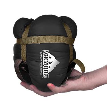 Imagem de Saco de dormir ultraleve para clima quente, leve, impermeável, compacto, para primavera, verão e outono, 199 cm C x 76 cm L adequado para crianças, adolescentes ou adultos, acampamento e mochila ao ar livre (preto)