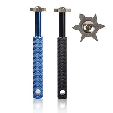 Imagem de HIFROM Apontador de sulcos com 6 cabeças - Ferramenta de re-sulco de taco de golfe e substituição de limpador para todos os ferros de arremesso de areia e cunhas de aproximação e tacos utilitários