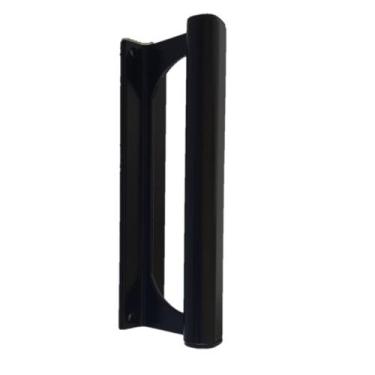 Imagem de Puxador Porta Portao Aluminio Madeira Buzio Preto PUX-144 140mm Alumif