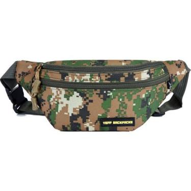 Imagem de Pochete Camuflada Para Viagem Multiuso Com Divisorias Estampa Militar 