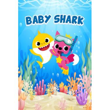 Imagem de Painel Festa Retangular Para Casado 1,5x2,2m Baby Shark 1 - Fantasia B