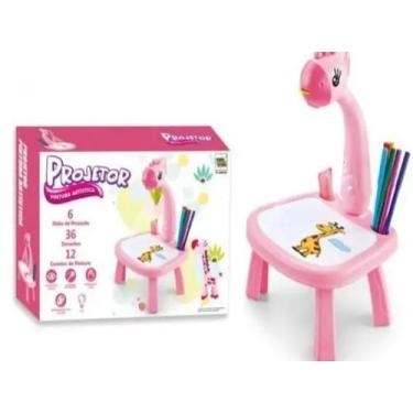 Imagem de Mesa Projetor Desenho Infantil Interativos Pinturas Projetora(Rosa cla