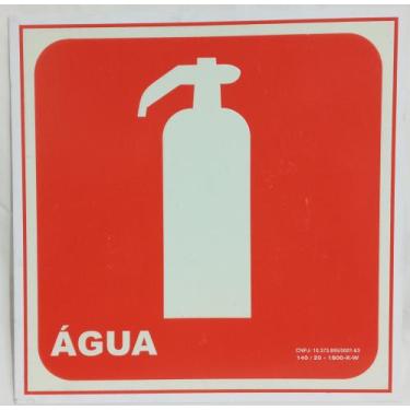 Imagem de Placa de sinalização extintor de água - Sinalplast  