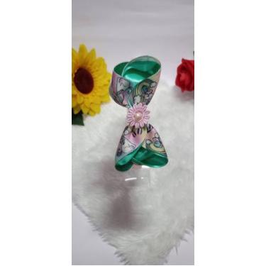 Imagem de Tiara Temática Unicórnio - Verde Frutacor - Lene Laços Artes - Lene La