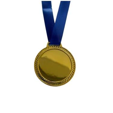 Imagem de 15 Medalhas de Aço 6cm Ouro Prata Bronze Centro Liso Esporte - REMA, O