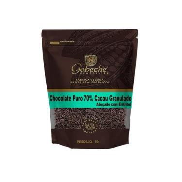 Imagem de Chocolate Puro 70% Cacau Granulado Gobeche - Adoçado com Eritritol - 9