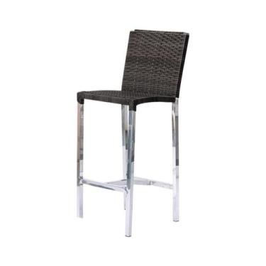 Imagem de Banqueta Alta para Cozinha Bar em Alumínio e Fibra - Premium Box, Taba