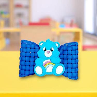 Imagem de Laço Infantil ou Pet Emborrachado Ursinhos Carinhosos, Azul