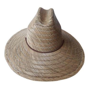 Imagem de Chapeu De Surfista Palha Natural Feito A Mão Forrado - Não Informada, 