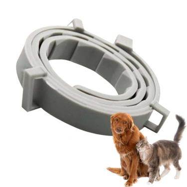 Imagem de Coleira Anti Pulga Gato Cao Cachorro Pet Kit 2 Uni. Carrapato Leishmaniose Canino Felino Tamanho Ajustavel Proteção Eficaz Resistente