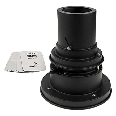 Imagem de Acessório de projeção de imagem universal GOBO da Fotodiox para luzes LED com suporte GOBO embutido e íris de abertura - compatível com luzes de baioneta Ellinchrom (Ellinchrom, Calumet Genesis, Interfit)