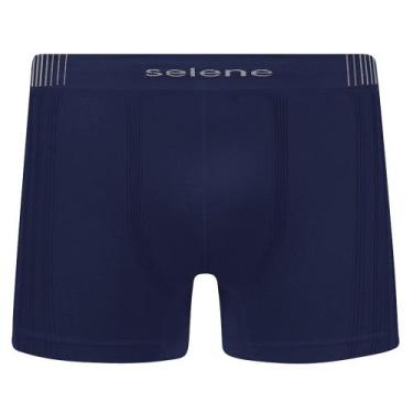 Imagem de Cueca Boxer Selene Sem Costura Masculina - Marinho, Marinho, P