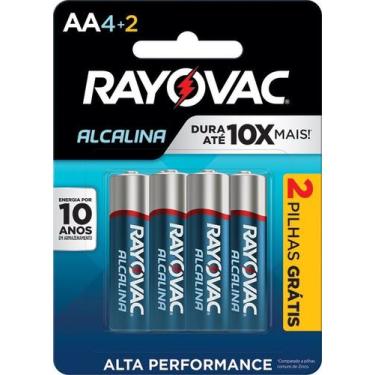 Imagem de Pilha Alcalina Rayovac AA Leve6 Pague4 Unidades