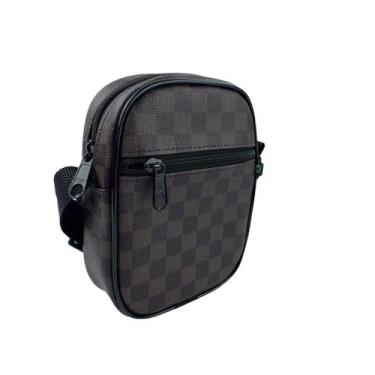 Imagem de Shoulder Bag Mini Bolsa Tiracolo Pochete Necessaire Sintético Xadrez -