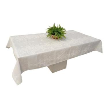 Imagem de Toalha De Mesa 4 Lugares Em Linhão Qcasa Enxovais, Branco