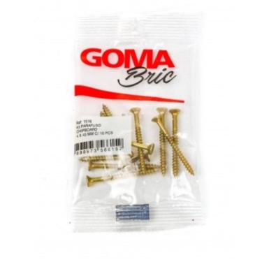 Imagem de Kit Parafuso Chipboard Goma 4 x 45 mm com 10 Peças