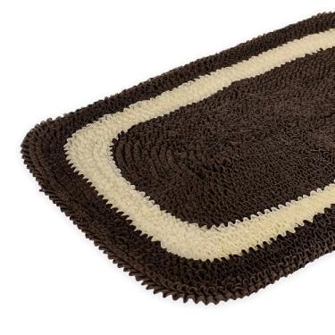 Imagem de Tapete Multiuso 60cm x 40cm Frufru Malha Gel Decoração Avulso (TABACO - CAQUI)