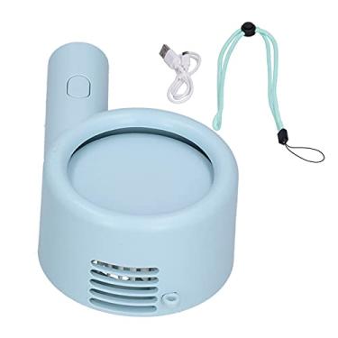 Imagem de Mini Ventilador Portátil, Mini Ventilador Portátil USB Bolso Dobrável Portátil Mesa Portátil Aquecedores de Espaço Elétricos Ao Ar Livre Pequeno Carregamento Azul Bolso Dobrável